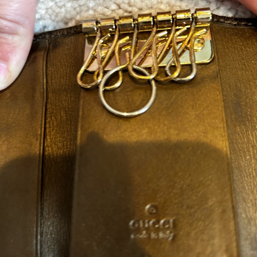 Gucci Dark brown Leather 6 Key Case - Picture 5 of 5